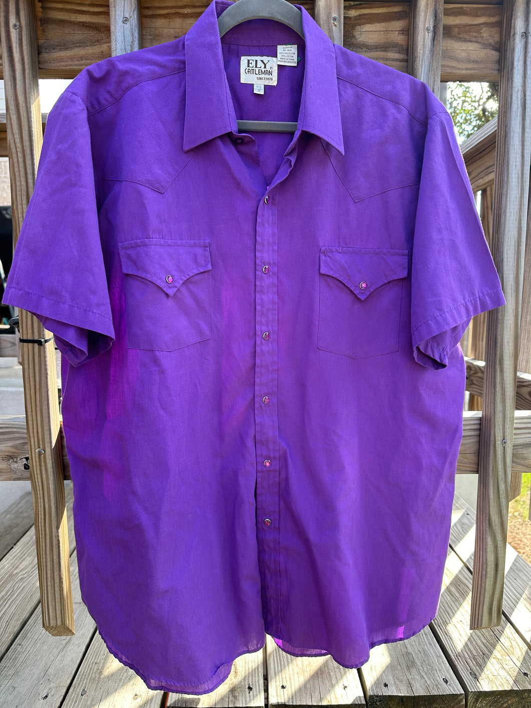 Vintage Purple Ely Cattleman Shirt